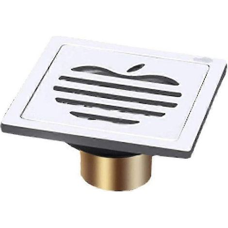 Grille de siphon de sol épaisse pour douche, siphon de sol ordinaire en acier inoxydable pour salle de bain, toilettes, cuisine, balcon, conçue pour prévenir les odeurs - blanc (1/4)