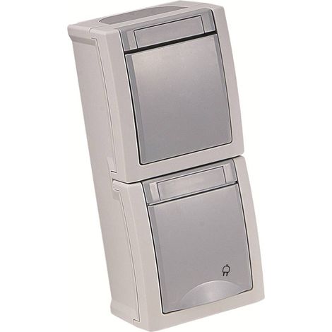 INTERRUPTEUR ET PRISE VIKO 90591098-DE PACIFIC GRIS (1/2)