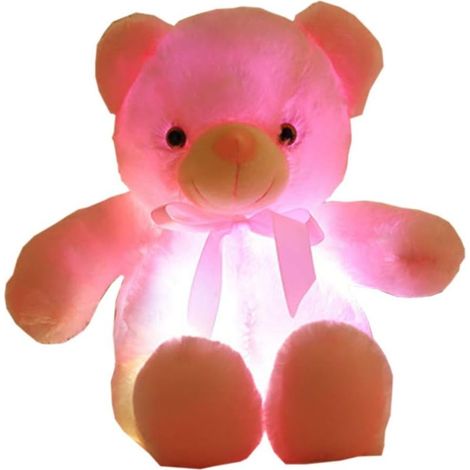 Peluche ours en peluche lumineux et coloré, panda endormi, veilleuse pour enfants (1/5)