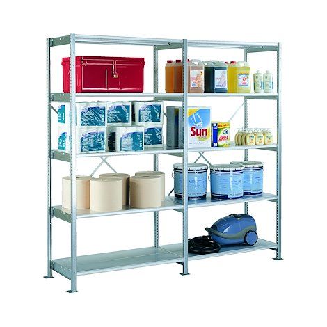 Elément départ rayonnage acier galvanisé profondeur 60 cm - Maxiburo (1/2)