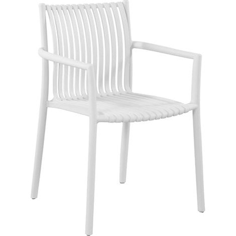 Moia Greenwood Sedia Siena Bianco Polipropilene Listelli 56×82