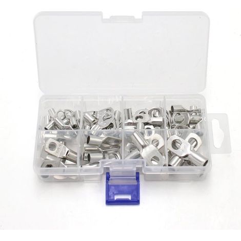 60pcs Boulon Trou Bornes en cuivre étamé set-Bornes bornes de câble Cosses de câble Batterie SC Bornes Glimpse of Mouth (1/5)