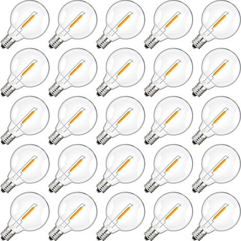 Ampoules LED G40 Guirlande Exterieur Blanc Chaud 2700 K 1 W 5 W 3V E12 Ampoule Decorative LED Guirlande Guinguette Fêtes Jardins Mariage (1/5)