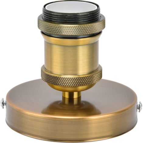 E26 E27 Plafonnier Vintage Vis Douille de Lampe Support avec Accessoires pour Maison Cuisine Chambre Salon 100‑240V patine dorée (1/5)