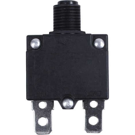 Disjoncteur thermique 10A 125/250V AC - Protection contre les surcharges - Noir (1/5)