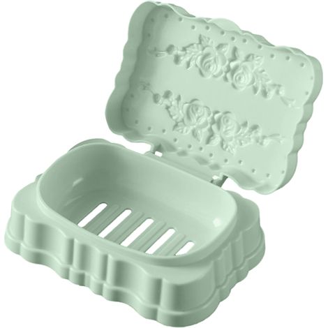Porte-savon de voyage, boîte de rangement pour savon de salle de bain avec couvercle, pratique et populaire, créatif et utile (1/5)