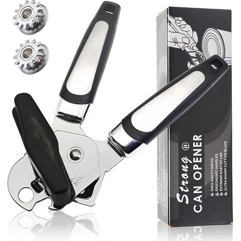 1 ouvre-boîtes Divers accessoire de portail, acier inoxydable alimentaire, poignée antidérapante, bouton rotatif ergonomique, usage cuisine et bureau (1/5)