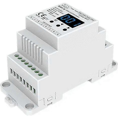 Variateur de tension constante 12-24 V CC, rail DA4-DDIN, 64 canaux DT64 x 5 A, gradation PWM, 4 drivers 60-120 W, compatible avec les bandes LED RGBW monochromes (kns) (1/5)