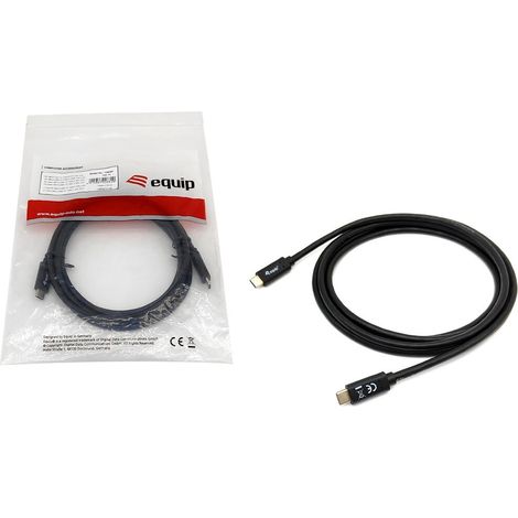 Equip Kabel USB-C3.2-C Gen1     PD60W  St/St  0.50m schwarz (128348)