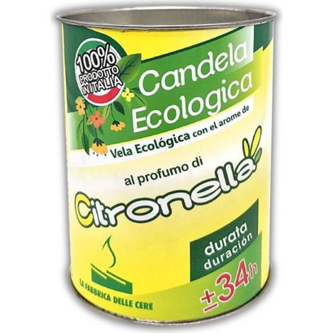 Candela alla citronella ecologica antizanzare con diametro 6xH8 cm per esterno - 6xH8 cm (1/2)