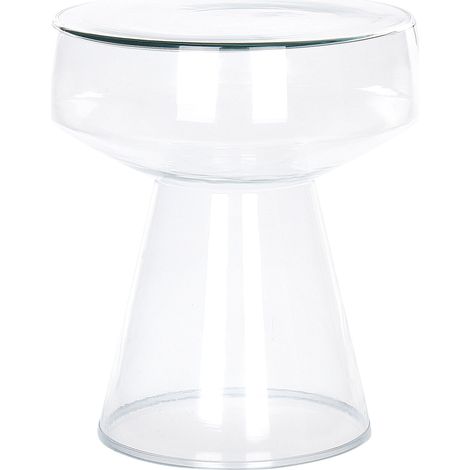 Mesa de centro de cristal con estilo moderno transparente y forma redonda Laguna (1/5)