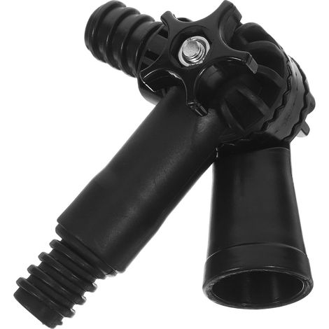 Adaptateur d'angle articulé - Barre télescopique de rechange avec filetage US - Pour nettoyage des fenêtres, gouttières, plumeau et barre de peintre - Noir (1/5)