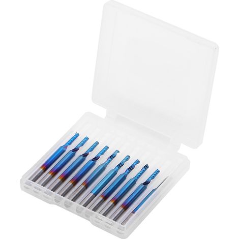 Fraise hélicoïdale CNC carbure monobloc, kit fraise tungstène 3,175 x 17 mm, outil de défonçage pour routeur, fraises à queue (1/5)