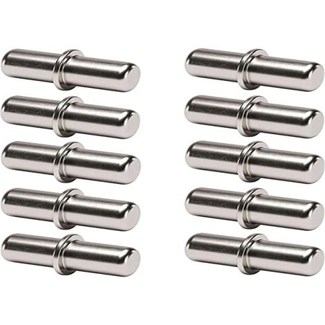 Cyclingcolors Reggipiani perni supporto mensole, Staffe acciaio tasselli scaffale mobili, Diametro 3 mm, Confezione da 10