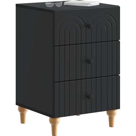 Maison Exclusive - Nachttisch Schwarz 43x 41 x 66,5 cm Holzwerkst