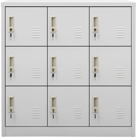 GBLY Schließfachschrank Hellgrau 90x45x92,5 cm Stahl (1/5)