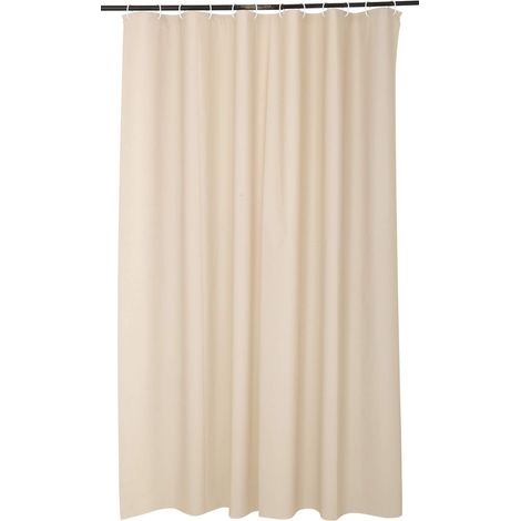 Douceur d'Intérieur Tenda Doccia Materiale PEVA 180 x 200 cm, Peltro, Tortora