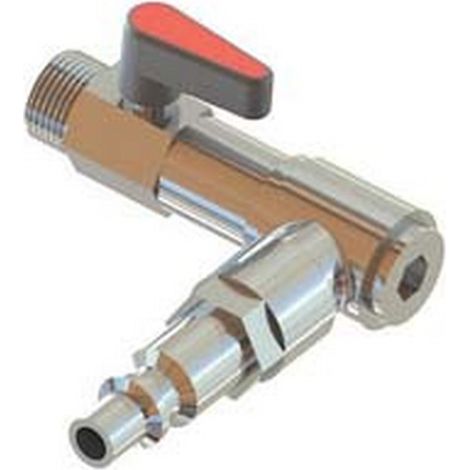 1PZ RUBINETTO GIREVOLE A LEVA AIRI-R1 PER ASTA BACCHIATORE - kg.0,12 attacco 1/4''
