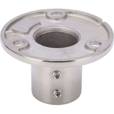 Base Ronde Main Courante - Acier Inoxydable 316 - Pour Tube 25 mm - Angle 90° - Marine Yacht Bateau (1/4)