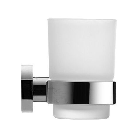Porte-verre Duravit D-CODE droitavec verre - chroméé