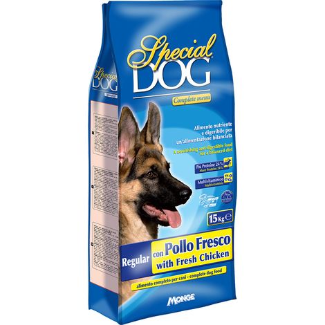 Crocchette per Cani Adulti Regular C Pollo Fresco Monge Special Dog 15 kg