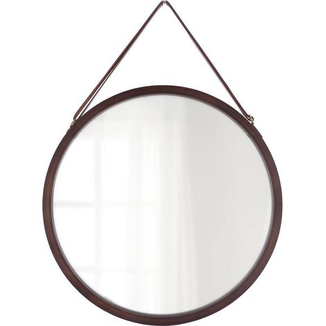 Hängespiegel bambus durchmesser 38 cm - braun - Tendance