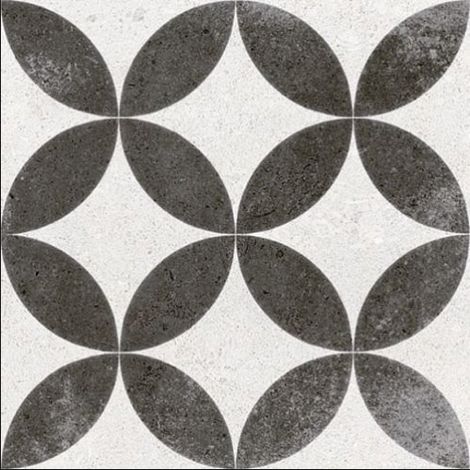 Eiffel Art Construction – Carrelage effet ciment motif rosace 20x20 cm – Grès cérame – Finition mate – Pour intérieur et extérieur – Non rectifié (1/5)