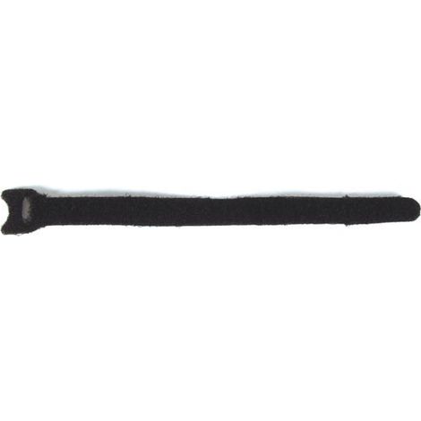 Perel 10 Stück wiederverwendbare Klettband-Kabelbinder, schwarz, 205 x 12,5 mm, UV-beständig, für Kabelmanagement und Kabelorganisation drinnen und draußen, mit Klettverschluss (1/2)