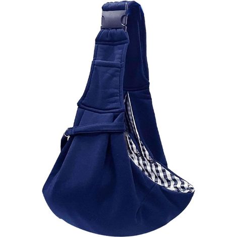 Maniglia per cani con tracolla regolabile per cuccioli e gatti, tracolla più ampia, borsa per animali domestici, giochi da dormitorio per ragazzi (blu navy) (1/5)