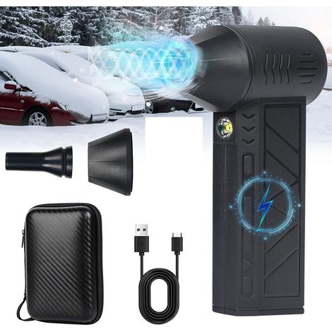 Souffleuse à neige turbo, mini souffleuse à neige turbo, souffleuse à neige portative, petite souffleuse à neige portative pour voiture, mini souffleuse à poussière avec LED (1/5)