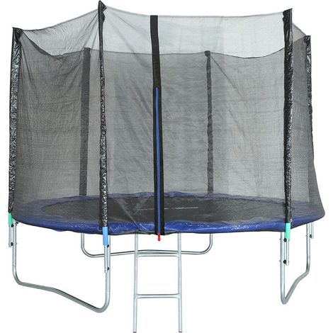 Trigano – Trampoline Ø 2,44 m avec filet de sécurité – Structure en acier galvanisé – Échelle incluse – Hauteur du filet 1,50 m