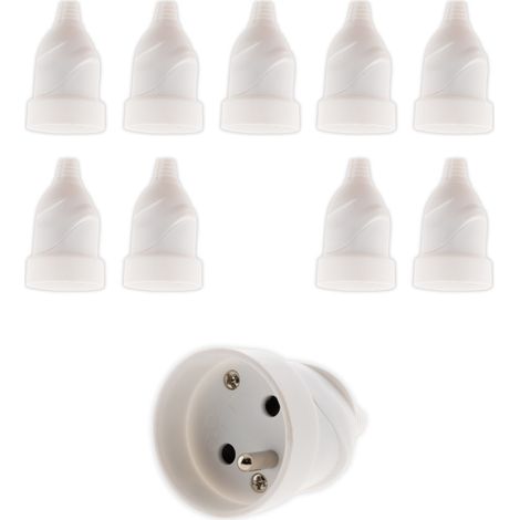Lot de 10 fiches femelles 16A 2P+T - blanc - Zenitech