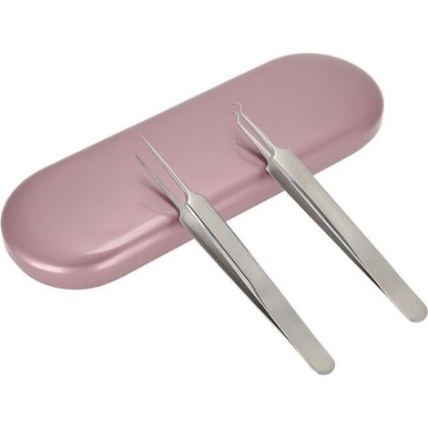 - Boîte de rangement professionnelle pour extensions de cils, pincettes, organisateur, outil de maquillage, Rose rouge (1/4)