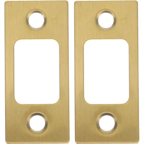 Plaque de Gâche Guide de Pêne Moderne en Acier Inoxydable 2pcs Assurant Sécurité Renforcée et Fonctionnement Fluide pour Portes en Bois à Domicile Bureau (1/5)