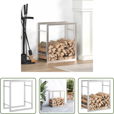 Brennholzhalter - Brennholzregal 50x28x56 cm Edelstahl (1/5)