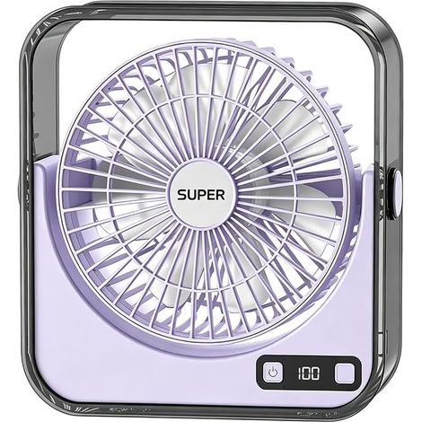 Générique Ventilateur de table Vitesse réglable et Ventilateur silencieux pour bureau Pour la Table, le Bureau, la Chambre, le Comptoir, Voyage, Croisière, Salle de Bain, (1/5)