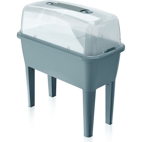 PROSPERPLAST Huerto Urbano con invernadero de 77x38x82 cm - Gris (1/5)