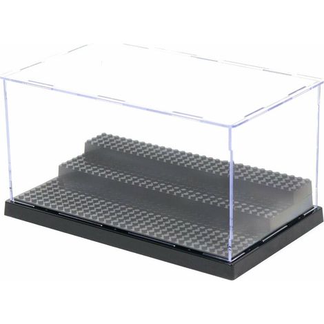 Vitrine en Acrylique Perspex Anti-poussière avec Base pour Mini-Figurines (Noir) (1/4)