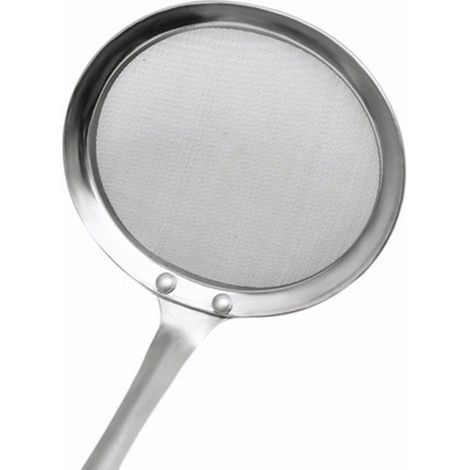 Cuillère d'écumage de graisse en acier inoxydable, louche à mailles fines, filtre à huile pour la friture des aliments en cuisine (1/5)