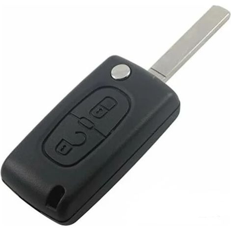 Klapphülle mit 2 Tasten, Citroen, kompatibel mit Peugeot 107 207 307 308 407 807