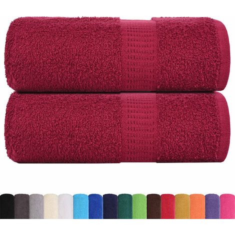 Serviettes d'invité FROGN 2 pcs bordeaux 30x50 cm 360 g/m²