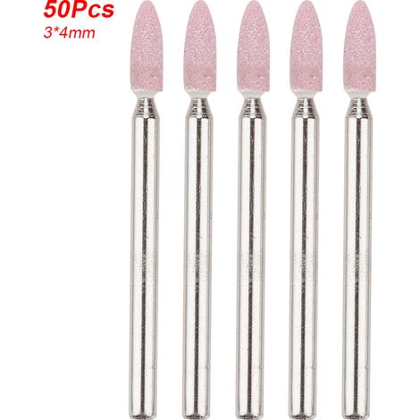 Ortviai Embouts de polissage céramique en forme de balle pour outil rotatif – 50 pièces, dimensions 3 x 4 mm (1/5)