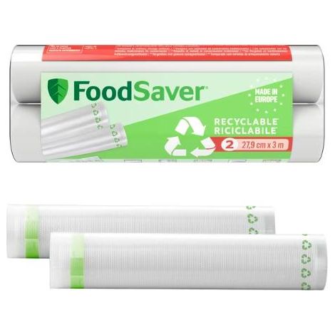 Lote de 2 rollos termocontraíbles de 28 cm x 3 m - Foodsaver