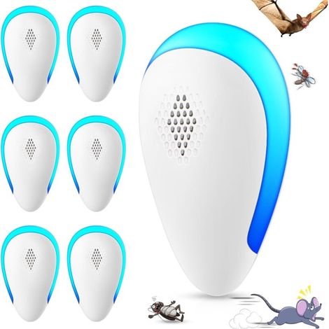 Lot de 6 Répulsifs Antiparasitaires Ultrasons Souris et Insectes Électroniques Protection Maison Sans Produits Chimiques Autres (1/4)