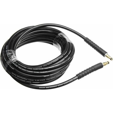 Nettoyeurs Haute Pression Nettoyage à l\'eau Kit de Nettoyage de Tuyau de Remplacement Haute Pression 6M / 8M / 10M / 15M pour Karcher K2 K3 K4 K5 K6 K7 (6 m) (1/4)