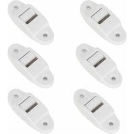 6-teilige Mini-Rollladenriemenführung mit Bürstendichtung und Führungsrolle für Riemen bis zu 14 mm Breite, 40 mm Lochabstand, Riemen (1/5)