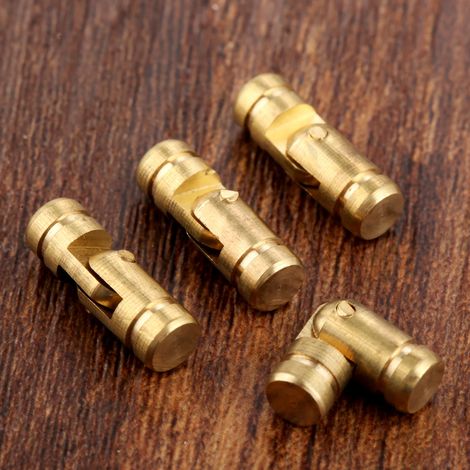 (4 pièces 5x15mm) 4 charnières à barillet invisibles en cuivre pour bijoux, boîtes en bois, armoires, petits étuis, charnières à barillet miniatures (1/5)