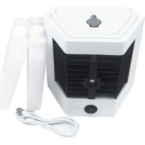 Ventilateur de bureau rafraîchissant avec humidificateur - Climatiseur d'air portable pour chambre et bureau