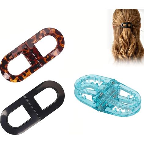 Pince Cheveux Magnetique 3PCS, Pince Plate Cheveux pour Coiffure Femme (1/5)