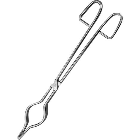 Tiegelzange aus Edelstahl, lange Tiegelzange für Metallschmelzgeräte, Laborzange für Bechergläser, Reagenzgläser und Kolben, 40 cm (15,75 Zoll), für Schule und Labor (1/5)